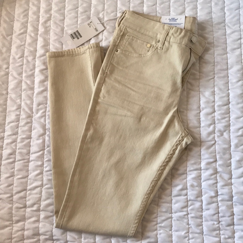 H&M Light Cream Skinny Denim